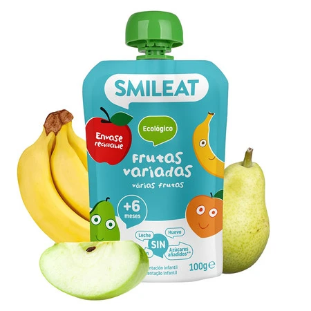 Smileat, BIO Mus wieloowocowy 6m+, 100g