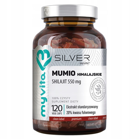 MyVita SILVER Mumio himalajskie Shilajit 550mg, 120 kaps.