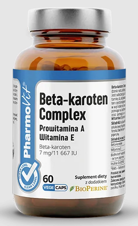 PHARMOVIT BETA-KAROTEN COMPLEX BEZGLUTENOWY 60 KAPSUŁEK