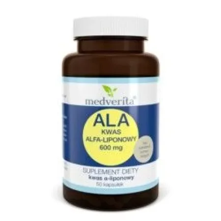 Medverita ALA 600 mg Kwas alfa-liponowy 50 kaps.