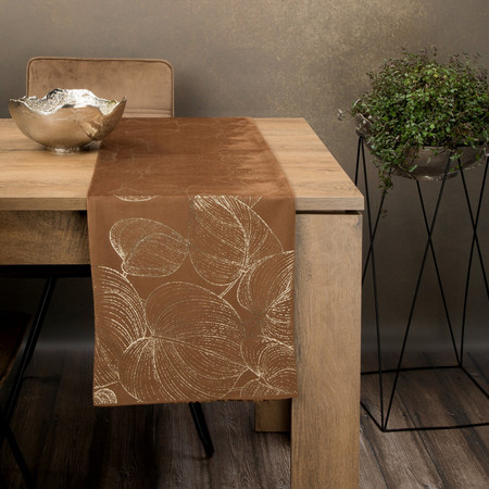 OBRUS BLINK 16 35 X 220 CM BRĄZOWY