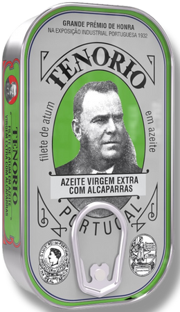 TENORIO TUŃCZYK PŁATY W OLIWIE Z OLIWEK EXTRA VIRGIN Z KAPARAMI 120 g (78 g)