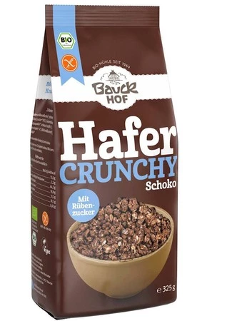 Bauck Hof − Crunchy owsiane kakaowe bezglutenowe BIO − 325 g