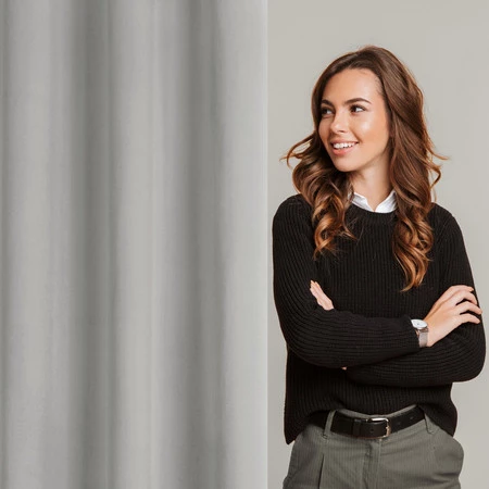 Zasłona gotowa Nita 140 x 250 cm, Stalowy