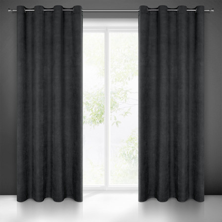 ZASŁONA GOTOWA MILO 140 X 250 CM CZARNY