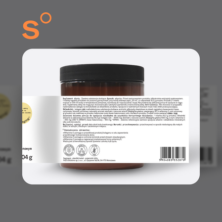 Sundose For Skin Anti-Aging na wsparcie prawidłowej produkcji kolagenu 309g smak malina cytryna