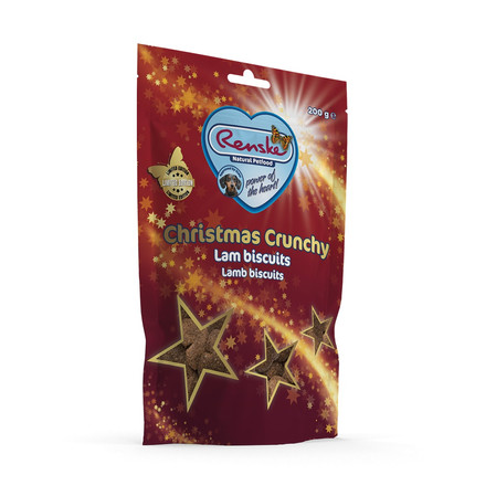 RENSKE Christmas Crunchy Biscuits Lamb - ciasteczka dla psa z jagnięciną - edycja świąteczna(200g)