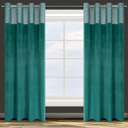 ZASŁONA GOTOWA D91 AGNES 140 X 250 CM TURKUSOWY