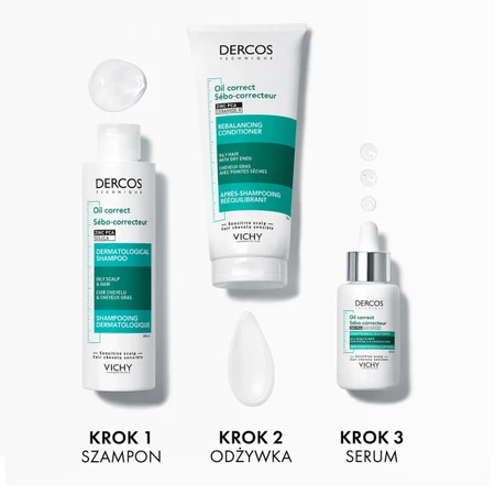 Vichy Dercos Oil Correct szampon do włosów przetłuszczających się 200ml