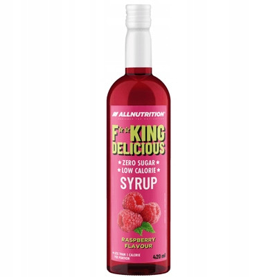 ALLNUTRITION Fitking Delicious Syrup Zero Raspberry  Syrop Sok Bez Cukru Malinowy 420 ml