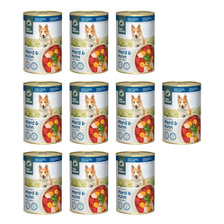 Zestaw 10x PURE NATURE DOG Pferd Huhn - konina i kurczak z marchewką i algami dla dorosłych psów (400g)