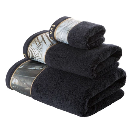 Ręcznik Eva 17 70 x 140 cm, Czarny