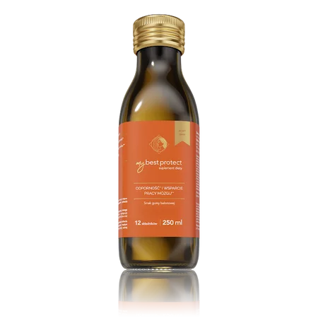 MyBestProtect Tran smak Guma Balonowa na wsparcie odporności 250 ml