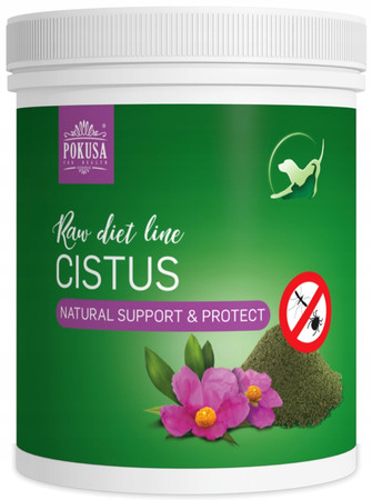 Pokusa Cistus Czystek na pasożyty i kleszcze - suplement dla psa i kota - 500g