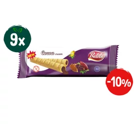 Zestaw: 9x RURKI KUKURYDZIANE NADZIEWANE KREMEM KAKAOWYM BEZGLUTENOWE 18 g - BALILA