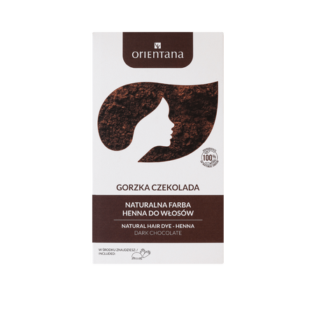 Orientana - Naturalna farba do włosów długich. Bio Henna Gorzka czekolada - 100 g