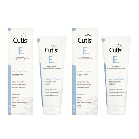 Zestaw: 2x Cutis E - Egzema krem konopny 17% + CBD 120 ml