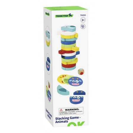 TOOKY TOY Klocki Zwierzęta Gra Zręcznościowa