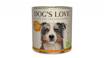 DOG'S LOVE Pute -indyk z jabłkami, cukinią i olejem z orzechów włoskich (800g)
