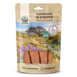 WILDES LAND DOG Kaninchen in Streifen - mięso królika w paskach - przysmaki mięsne dla psa (70g)