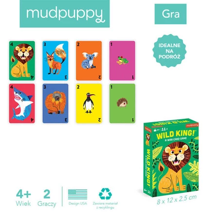 Mudpuppy Gra karciana Wild King! 4+