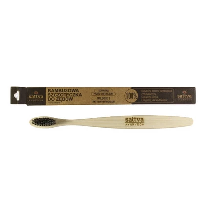 Sattva - Bamboo Brush szczoteczka do zębów z włosia bambusowego Medium