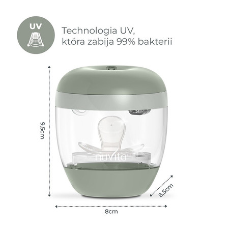 Nuvita, Sterylizator UV do smoczków i butelek, Sage Green