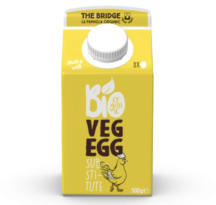 THE BRIDGE ROŚLINNY ZAMIENNIK 8 JAJ W PŁYNIE BEZGLUTENOWY BIO 500 g
