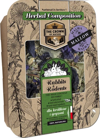 KORONA NATURY Paśnik ziołowy z Malwą dla Szynszyli 70g