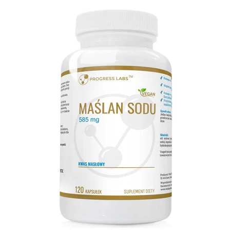PROGRESS LABS Maślan sodu 585mg suplement diety 120 kaps. vege