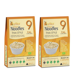 Zestaw: 2x Better Than Foods Makaron Konjac Typu Noodle W Kształcie Ryżu Bezglutenowy Bio 385g