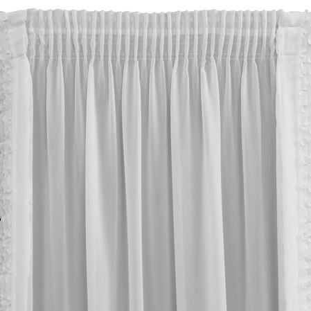 FIRANA GOTOWA LUISA NA TAŚMIE 140 X 270 CM BIAŁY