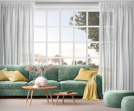 ZASŁONA GOTOWA ADORA NA TAŚMIE 140 X 270 CM BIAŁY