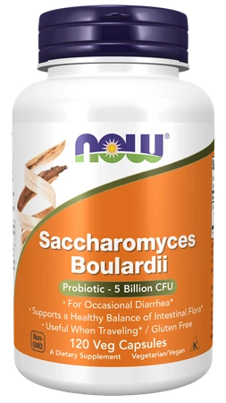 NOW FOODS Probiotyk Saccharomyces Boulardii (120 kaps.)