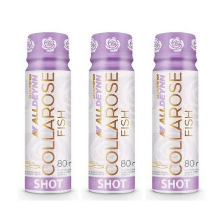 Zestaw: 3x Allnutrition Alldeynn Collarose shot smak orange-cherry 80 ml