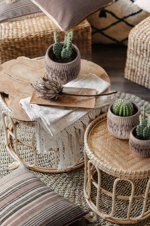 POSZEWKA BOHO 4 45 X 45 CM PUDROWY RÓŻ