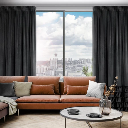 ZASŁONA GOTOWA DANI NA TAŚMIE 140 X 270 CM CZARNY