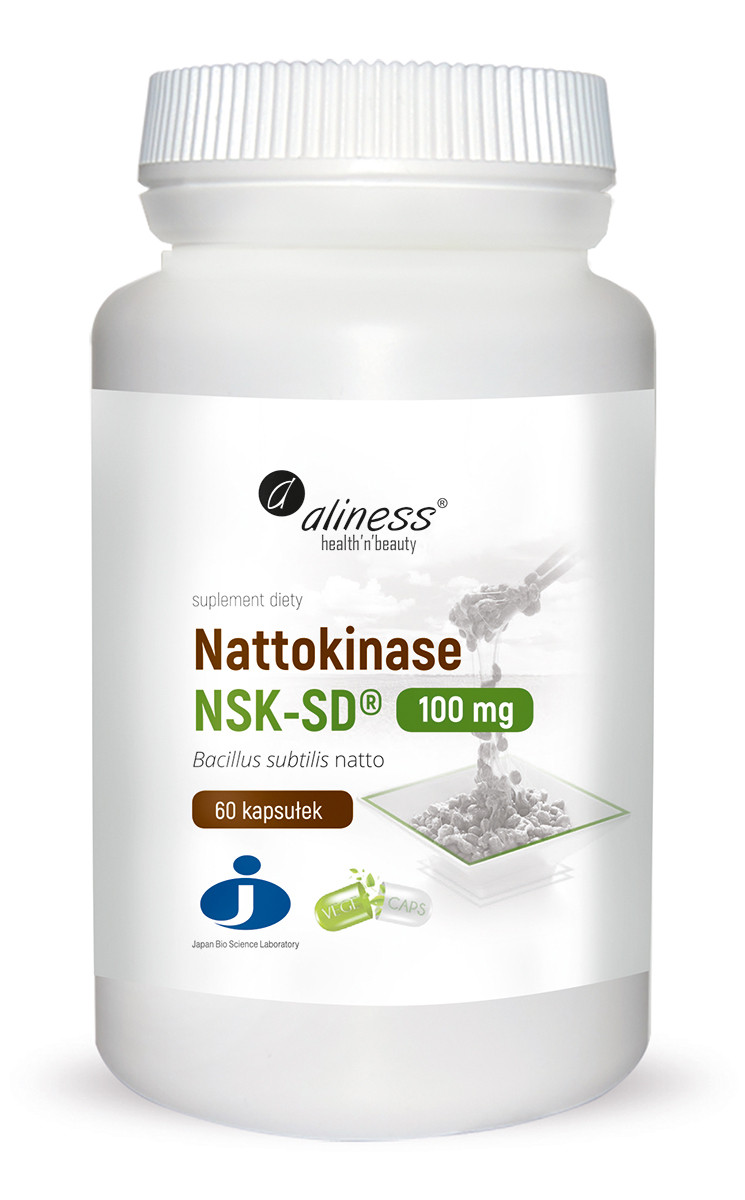 Aliness Nattokinase NSK-SD 100 mg x 60 Vege caps. - Nabea.pl