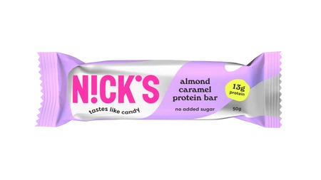 N!CK'S Nicks Almond Caramel Protein Bar Baton proteinowy Migdał Karmel 50g