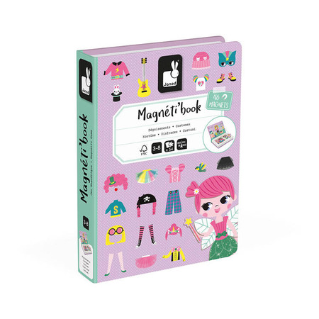 Janod Magnetyczna układanka Kostiumy Dziewczynka Magnetibook