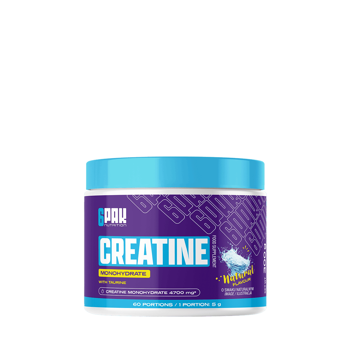 6PAK CREATINE MONOHYDRATE Monohydrat 300g smak naturalny - Nabea.pl