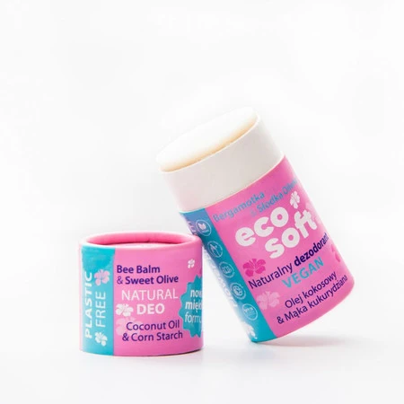 EcoSoft, Naturalny dezodorant damski w sztyfcie, Flower Bloom, ZERO WASTE, 50 ml