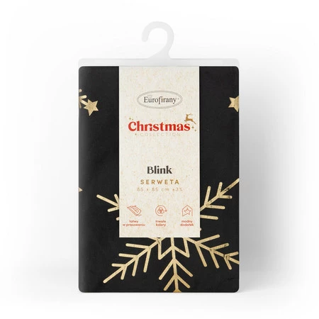 Obrus świąteczny rozm.: 85 x 85 cm, kolor czarno - szampański welwetowy