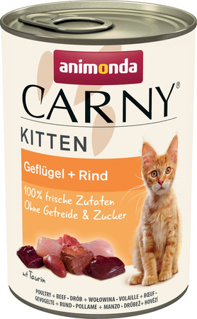 ANIMONDA Carny KITTEN Wołowina Drób 400g