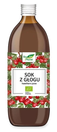 SOK Z GŁOGU BIO 500 ml - BIO PLANET