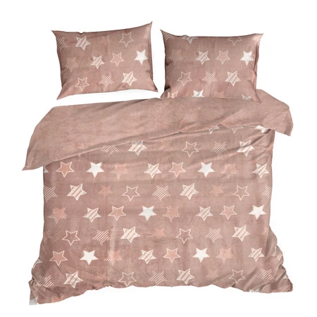 Komplet pościeli Flano 4 200 x, 220 cm, Pudrowy róż