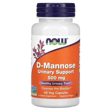 Now Foods D-Mannose Urinary Support 500 mg na wsparcie układu moczowego 60 kaps. vege