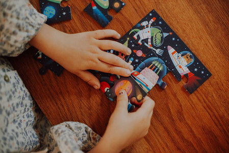 Mudpuppy Puzzle-kartka z życzeniami Kosmos 12 elementów 3+