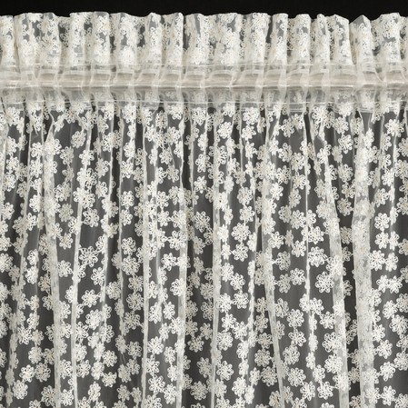 FIRANA GOTOWA DAISY NA TAŚMIE 130 X 270 CM BIAŁY