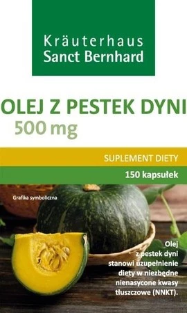 KRAUTERHAUS SANCT BERNHARD Olej z pestek dyni 500 mg (150 kaps.)